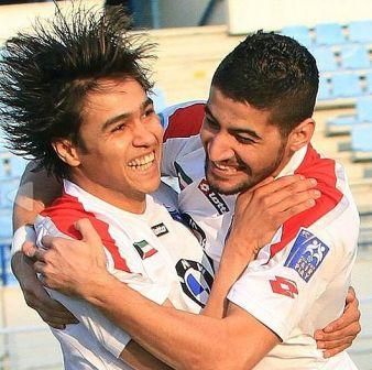 فرحة روجيريو وعبدالهادي خميس بالفوز الكبير على كاظمة