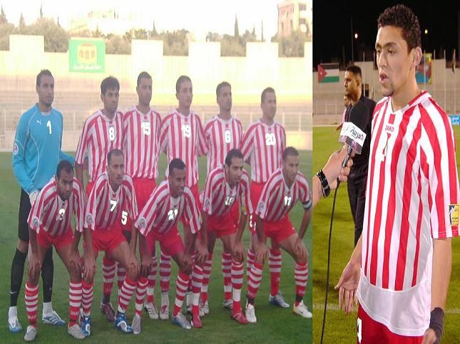 صورة لصاحب هدف اللقاء عدي الصيفي ونجوم شباب الاردن قبل اللقاء وبعدســـــة كوورة 