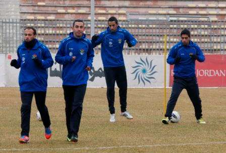 جانب من تدريبات منتخب الأردن