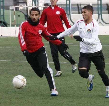من مباراة المنتخب أمام شباب الأردن 