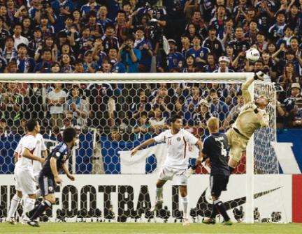 من لقاء الذهاب بين اليابان والأردن في طوكيو