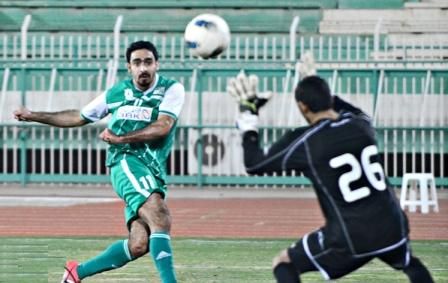 حسين الموسوي سجل هدفين للعربي امام النصر الكويتي