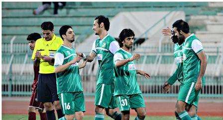 فرحة لاعبي العربي بالفوز على النصر الكويتي