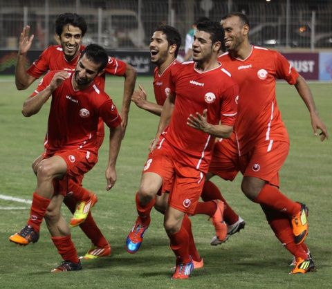 فرحة محمود عبدالرحمن بعد الهدف .. تصوير: زكي الشيخ