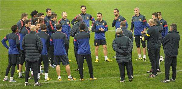 التفاؤل يسيطر على لاعبي برشلونة في تدريبهم الأخير