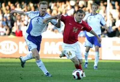 جانب من مباراة منتخب الصربي و الفنلندي 