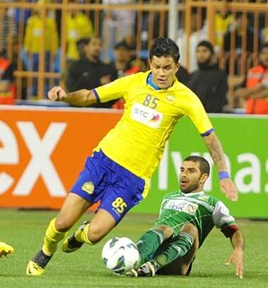 البرازيلي باستوس ابرز الغائبين عن النصر للطرد في مباراة الذهاب