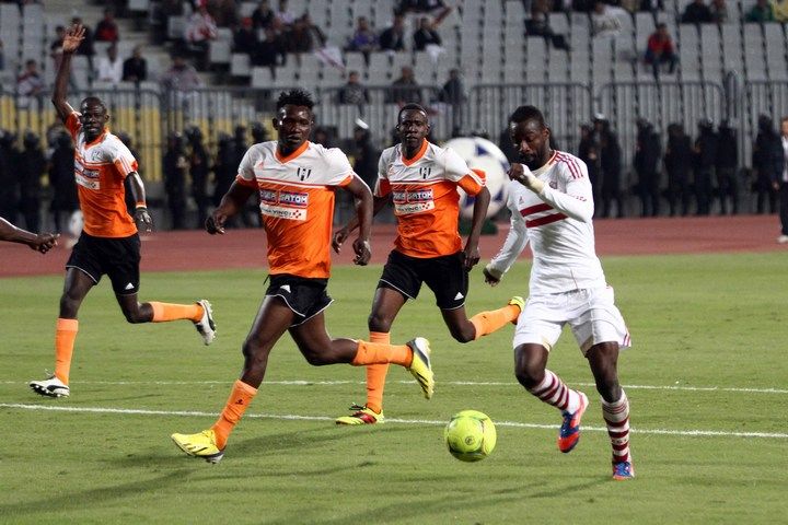 لقطة من لقاء الذهاب بين الزمالك وجازيللي التشادي