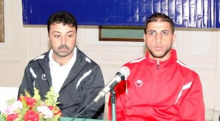 جمال محمود يسار خلال المؤتمر الصحفي