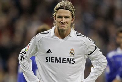 دافيد بيكهام لاعب ريال مدريد