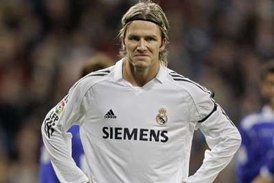 دافيد بيكهام لاعب ريال مدريد