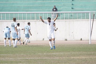 الهدف التاسع بقدم اللاعب علاء عطية