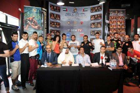 المتبارون في البطولة خلال المؤتمر الصحفي للإعلان عن البطولة