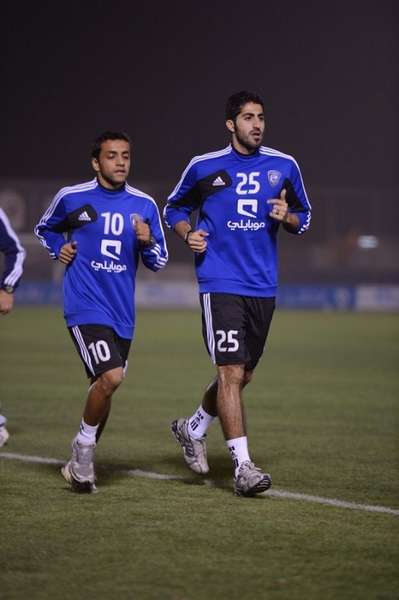 الشلهوب والمرشدي يؤديان برنامجهما التأهيلي ولم يشاركا في التدريب الرئيسي اليوم