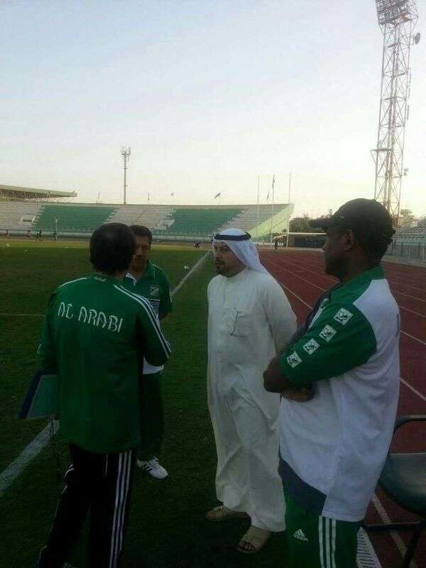 الفهد في زيارته لتدريب العربي