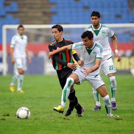 لقطة من مباراة الجيش الملكي ورجاء بني ملال