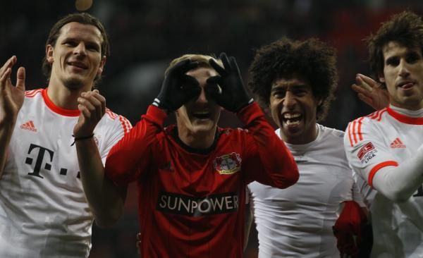 لاعبو بايرن يحتفلون بالفوز