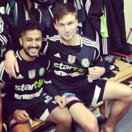 فرحة المشعان بفوز فريقه التشيكي بريبرام