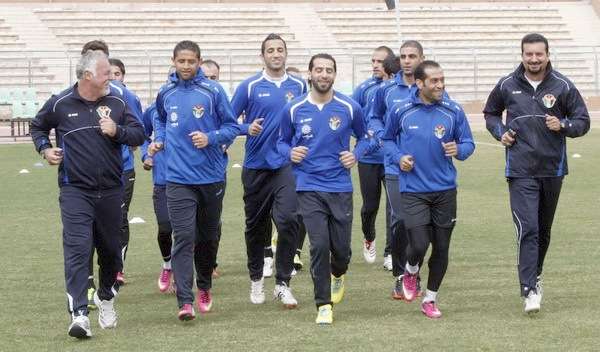 جانب من تدريبات المنتخب الأردني اليوم الأحد