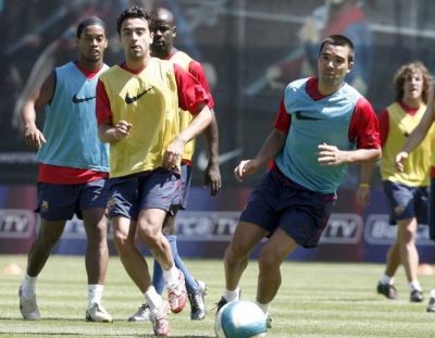 جانـب من تدريبـات برشلونـه