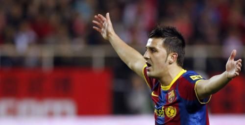 ديفيد فيا بقميص برشلونة