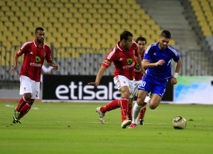 لقطة من مباريات الأهلي في الدوري المصري