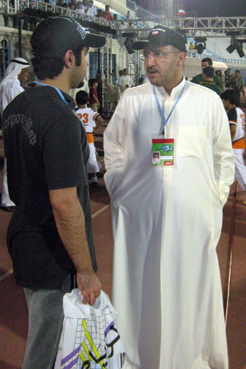 الشيخ خالد اليوسف مع مدير الفريق الشيخ تركي اليوسف