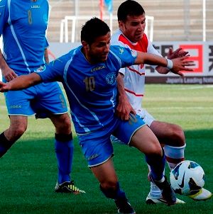 من لقاء الذهاب بين الرمثا والشرطة السوري 