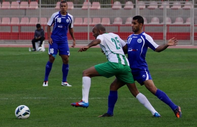 لقطة من مباراة البسيتين والبحرين