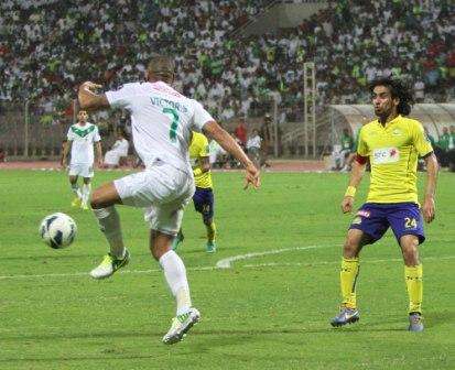 لقطة من المباراة السابقة بين النصر والأهلي