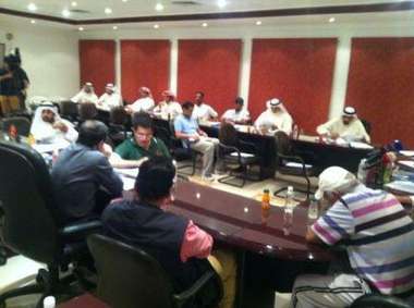 جانب من الاجتماع الفني والتشاوري لاتحاد الكرة الكويتي