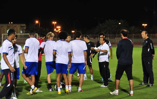 فريق بني ياس خلال التدريب