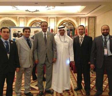 فيصل الجزاف مع الوفد الرسمي لمؤتمر وزراء الشباب والرياضة العرب