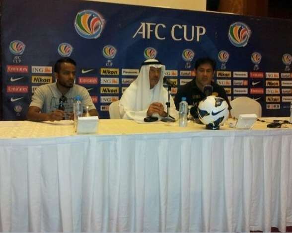 محمد ابراهيم متحدثا خلال المؤتمر الصحفي