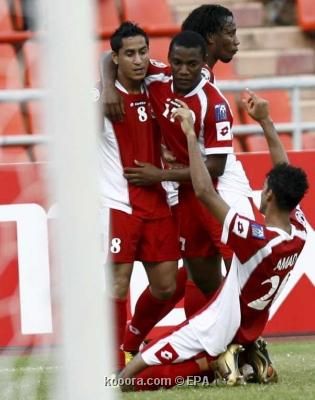 فرحة لاعب المنتخب العماني بالهدف فرحة لم تكتمل