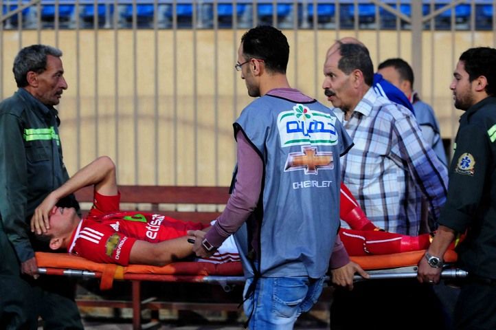 ربيعة بعد الإصابة في مباراة سموحة