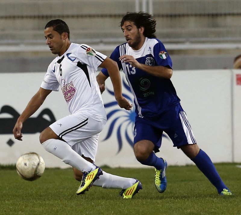 من إحدى مسابقات كرة القدم الأردنية