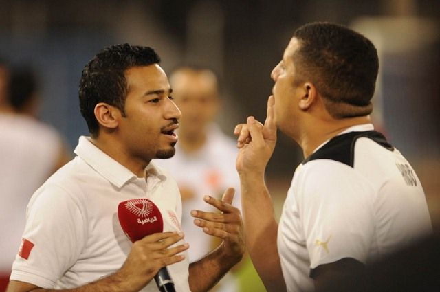 المالكي يحاول منع مذيع قناة البحرين من اجراء حوارات مع اللاعبين