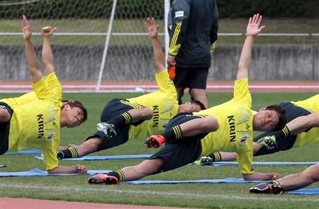 كايغو هيغاشي في أولى تدريباته مع المنتخب الأول