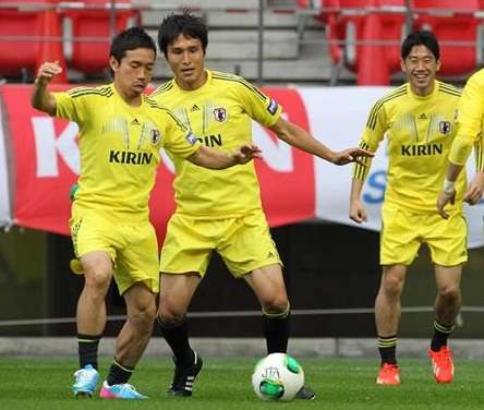 التدريب الأخير لمنتخب اليابان في استاد تويوتا