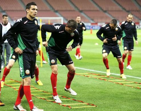 التدريب الأخير لمنتخب بلغاريا في استاد تويوتا
