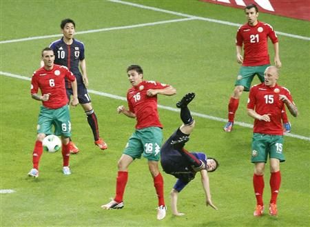 من مباراة اليابان وبلغاريا