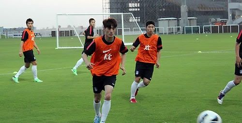 تدريبات منتخب كوريا الجنوبية في دبي الإماراتية