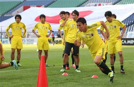 تدريبات منتخب اليابان في استاد سايتاما