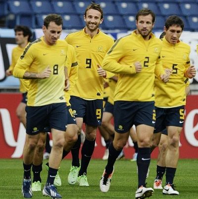 التدريب الأخير لمنتخب استراليا في استاد سايتاما