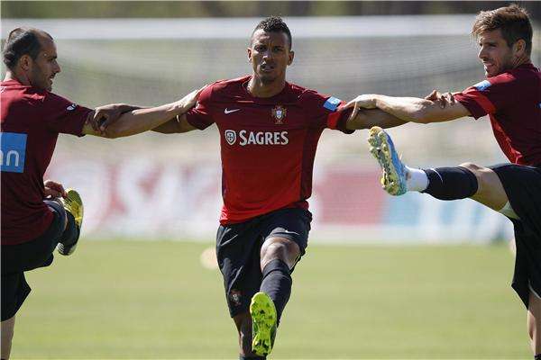 لاعبو المنتخب البرتغالي في تدريباتهم الأخيرة