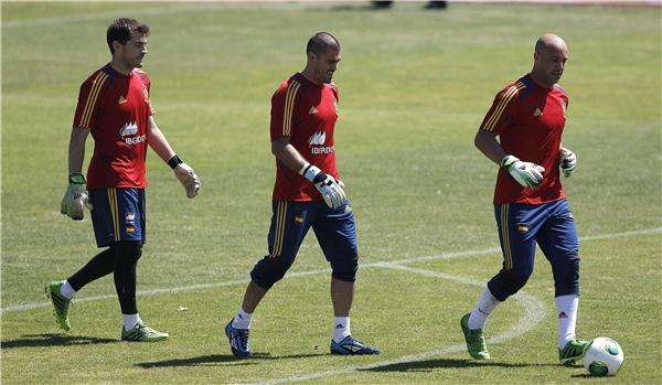 من تدريبات المنتخب الأسباني