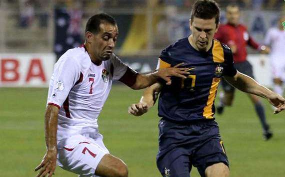 من لقاء الاردن واستراليا ذهابا