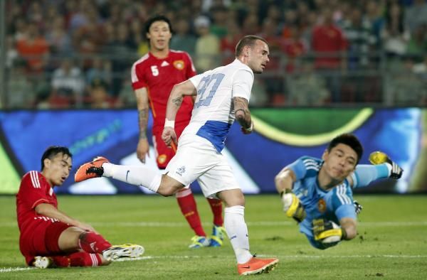 لقطة من مباراة اليوم