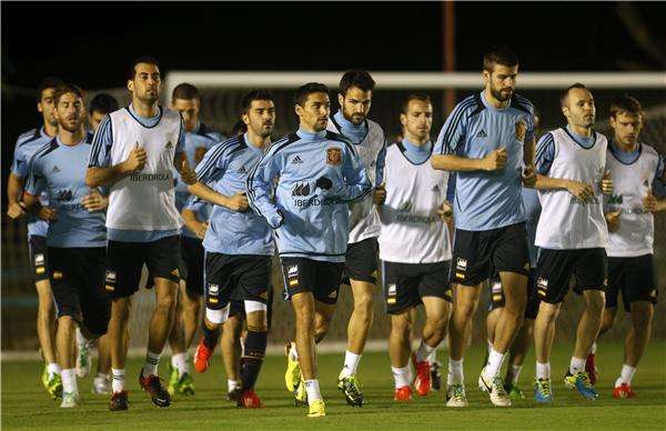 لقطة من تدريب إسبانيا